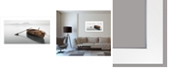 Trendy Decor 4U Solitude by Moises Levy, Ready to hang Framed Print, White Frame, 39" x 21"